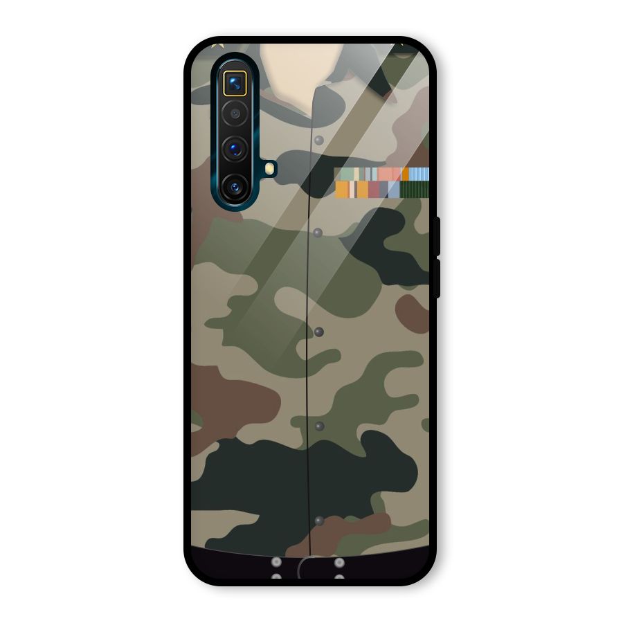Army Uniform Glass Back Case for Realme X3