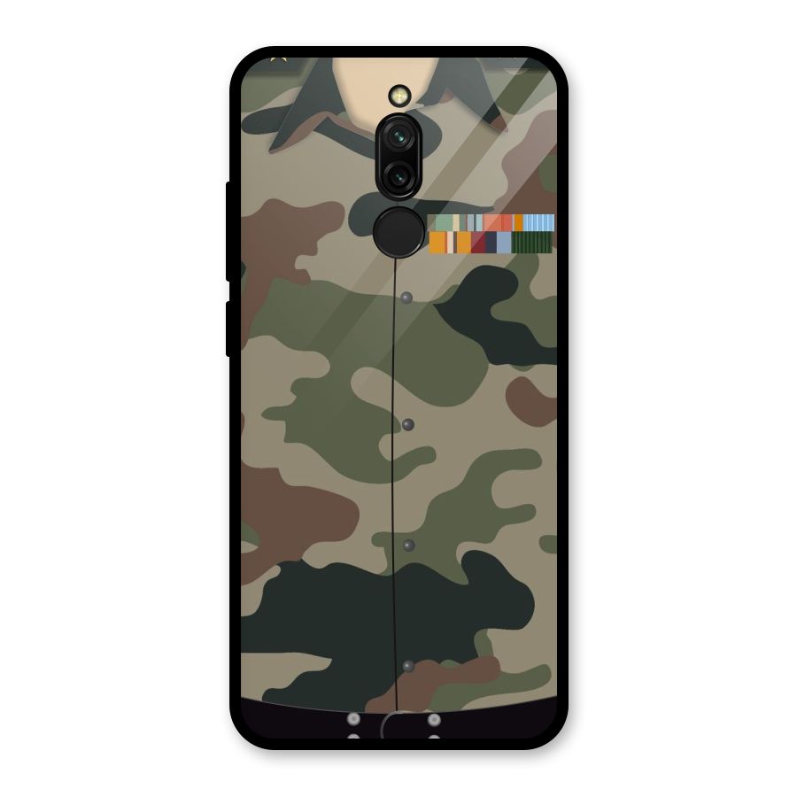 Army Uniform Glass Back Case for Redmi 8