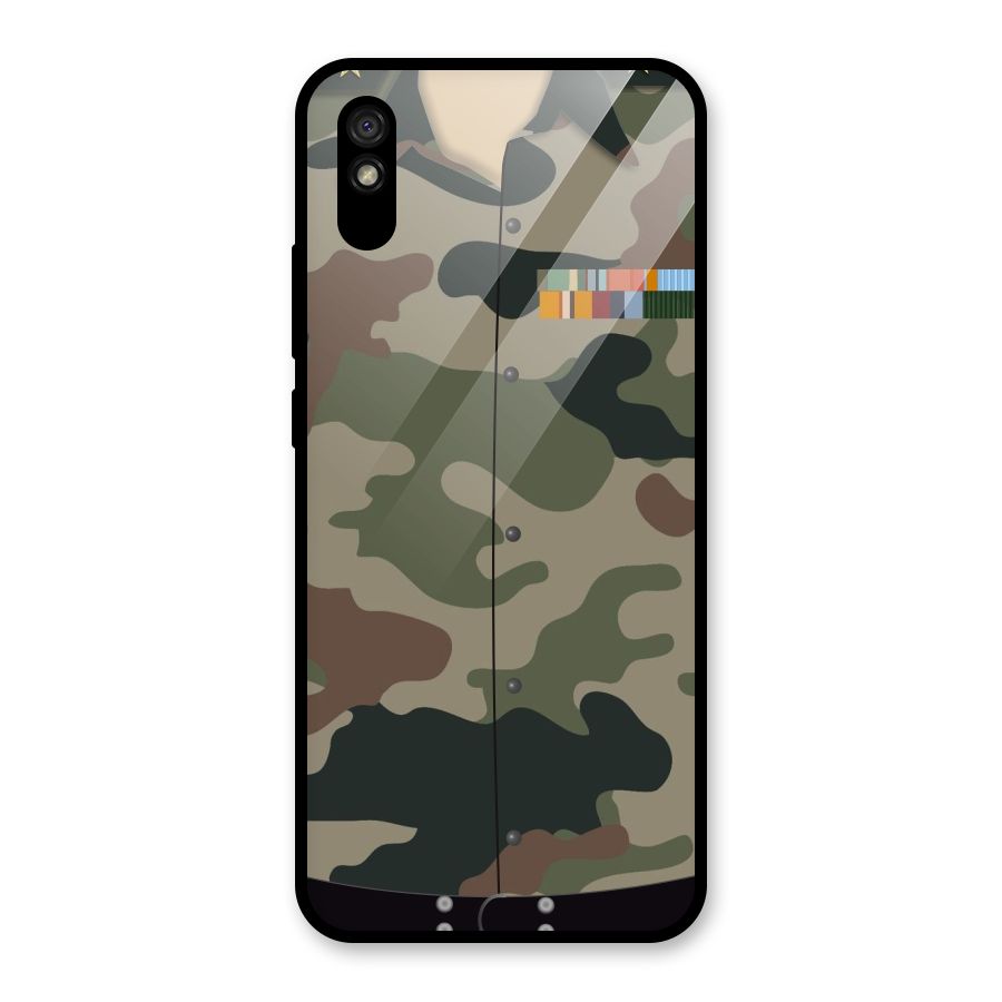 Army Uniform Glass Back Case for Redmi 9i