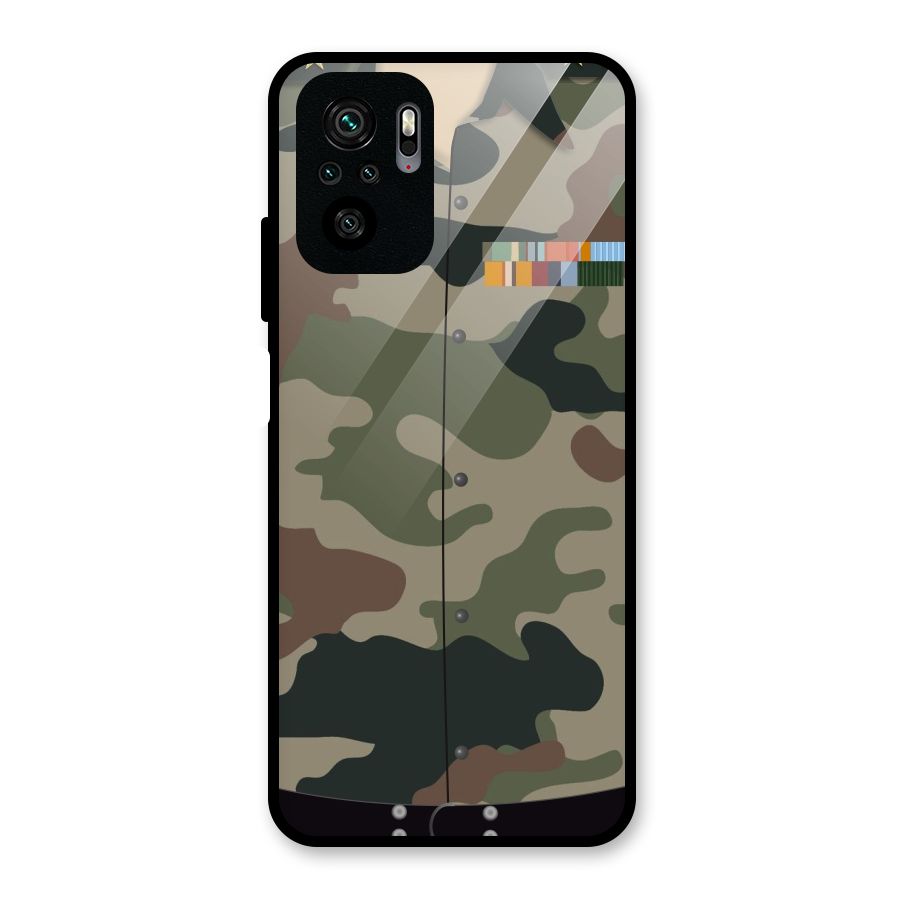Army Uniform Glass Back Case for Redmi Note 10S