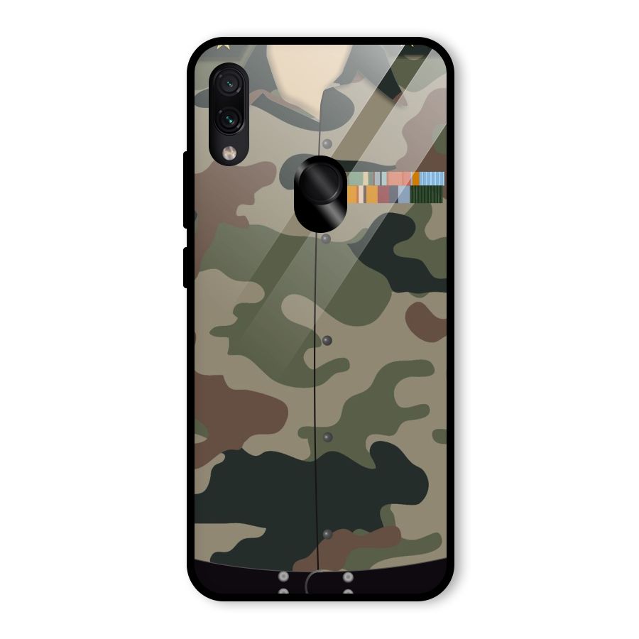 Army Uniform Glass Back Case for Redmi Note 7S