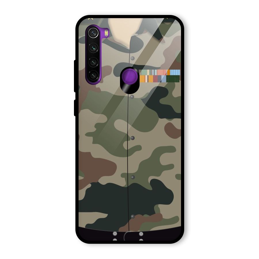 Army Uniform Glass Back Case for Redmi Note 8