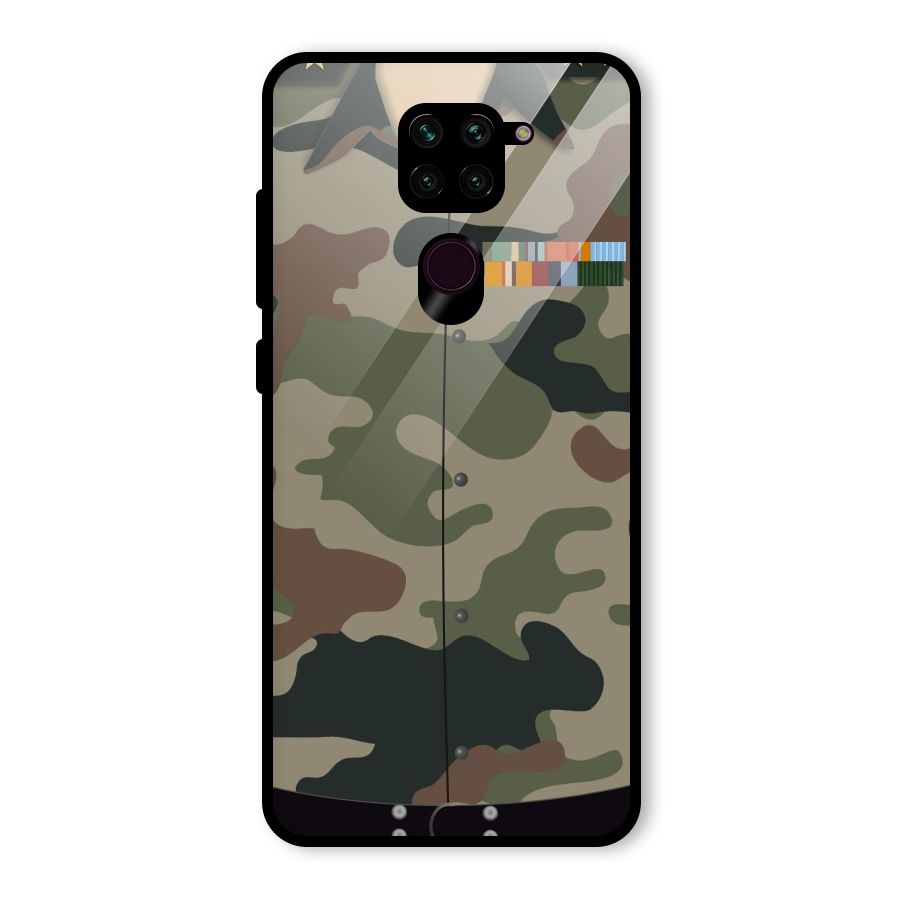 Army Uniform Glass Back Case for Redmi Note 9