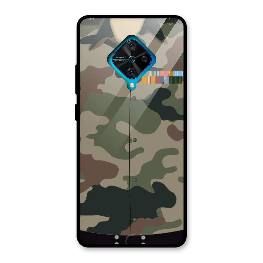 Army Uniform Glass Back Case for Vivo S1 Pro