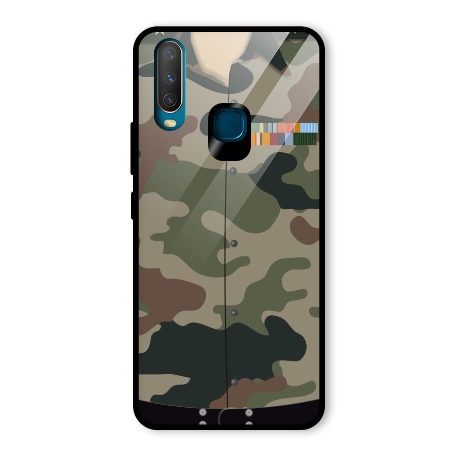 Army Uniform Glass Back Case for Vivo U10