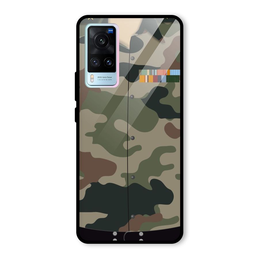 Army Uniform Glass Back Case for Vivo X60