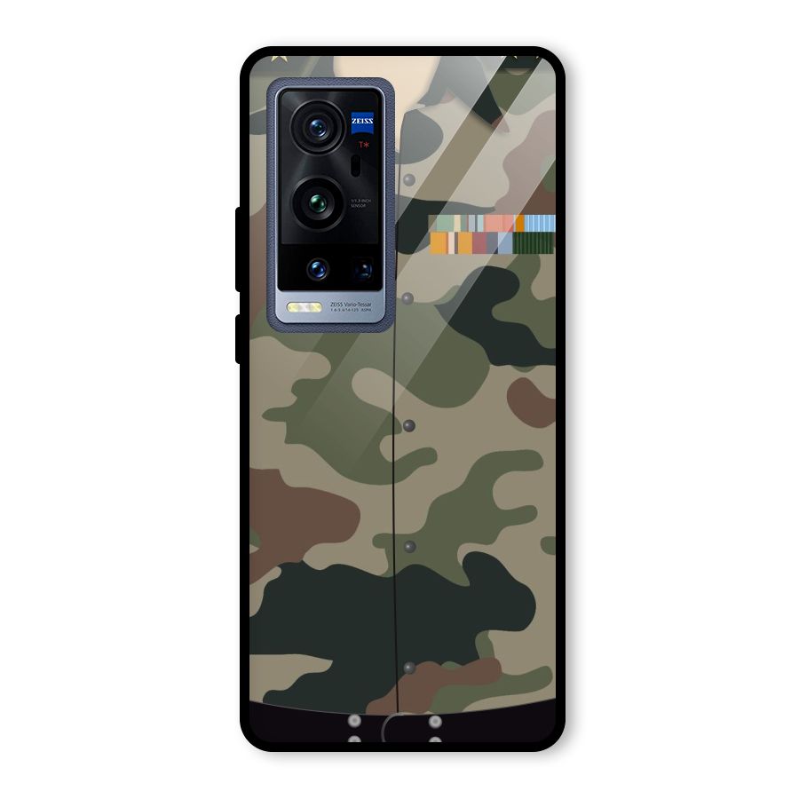 Army Uniform Glass Back Case for Vivo X60 Pro Plus