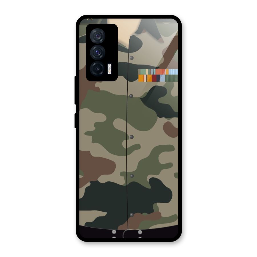 Army Uniform Glass Back Case for Vivo iQOO 7 5G