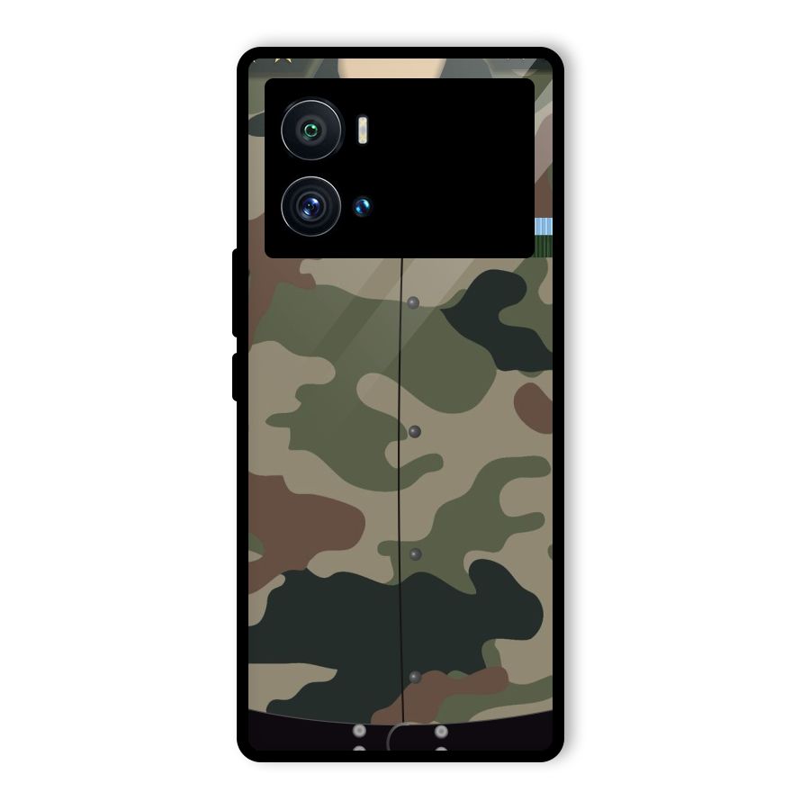 Army Uniform Glass Back Case for Vivo iQOO 9 Pro