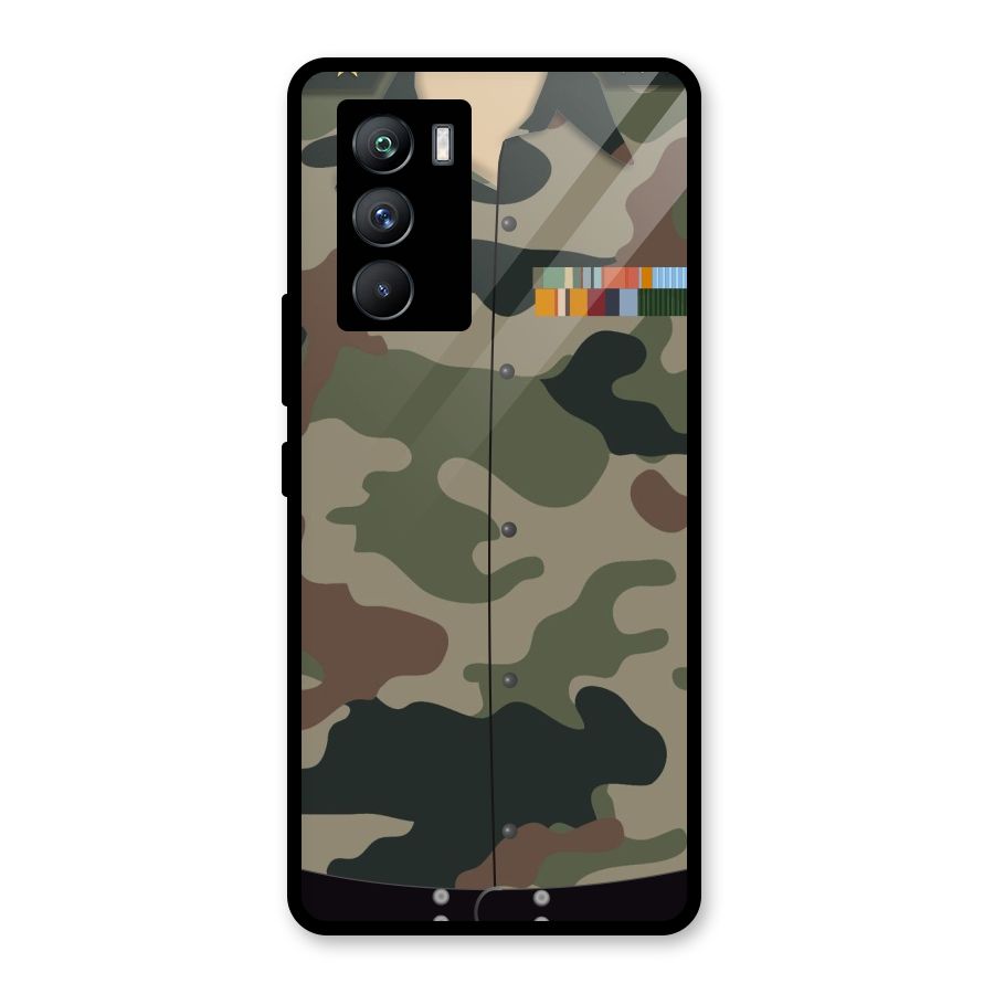 Army Uniform Glass Back Case for Vivo iQOO 9 SE