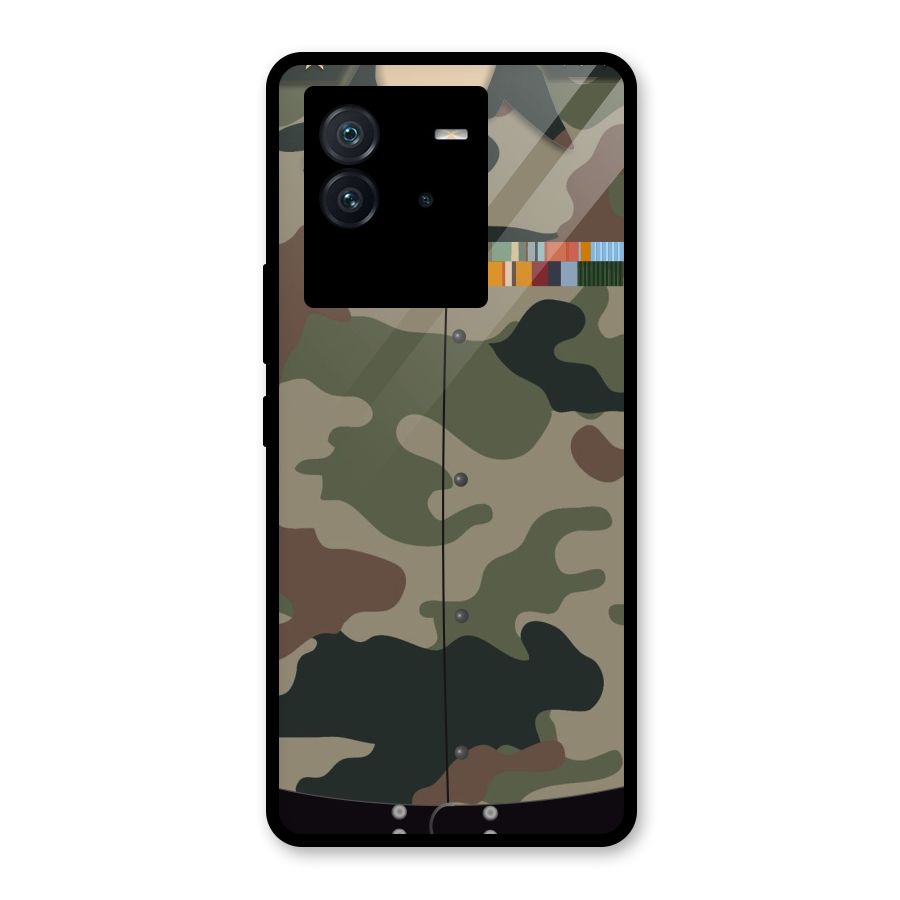 Army Uniform Glass Back Case for Vivo iQOO Neo 6 5G