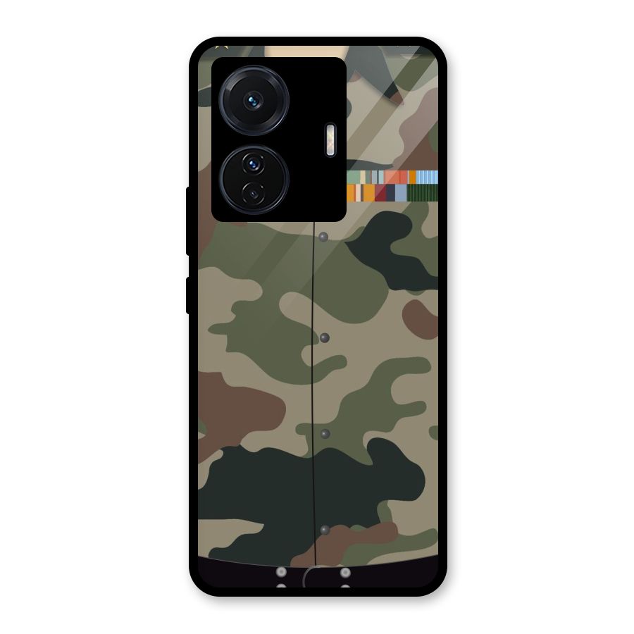 Army Uniform Glass Back Case for Vivo iQOO Z6 Pro