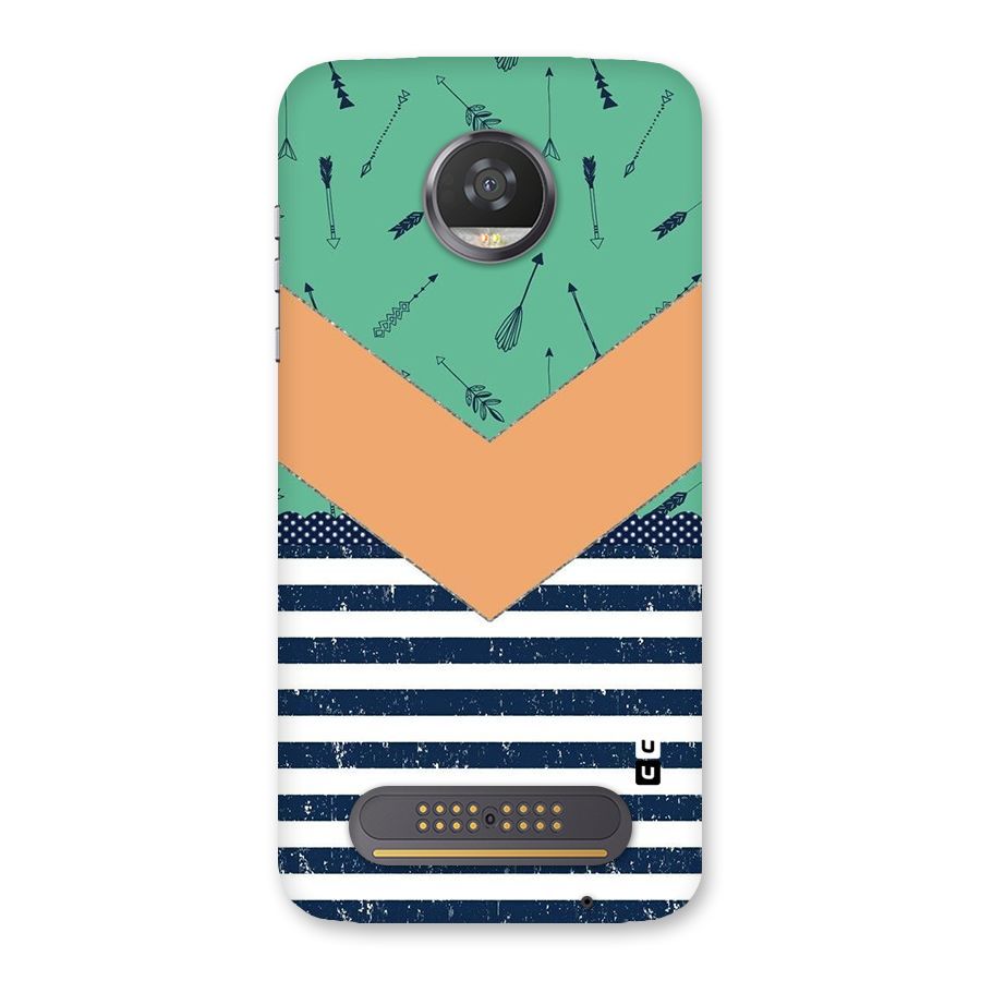 Arrows and Stripes Back Case for Moto Z2 Play