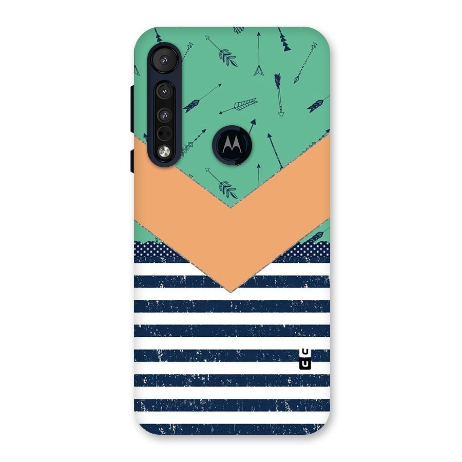 Arrows and Stripes Back Case for Motorola One Macro