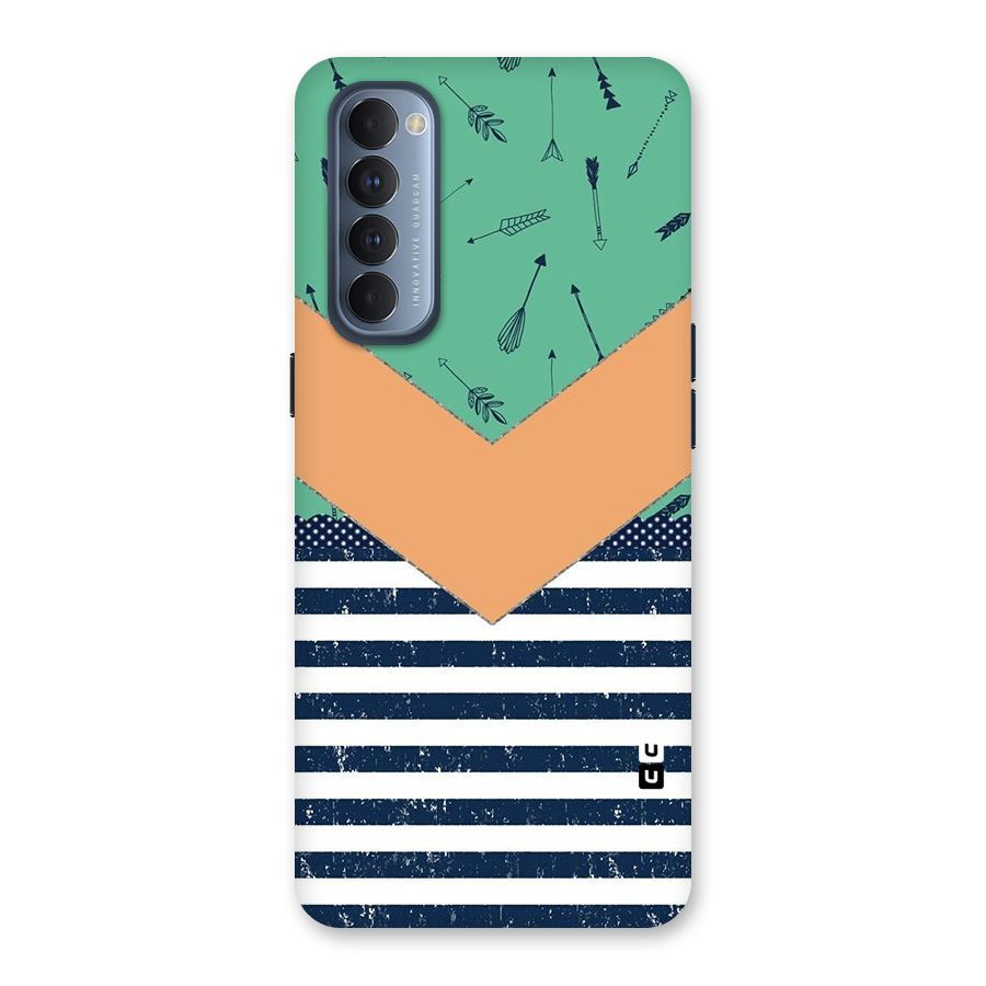 Arrows and Stripes Back Case for Reno4 Pro