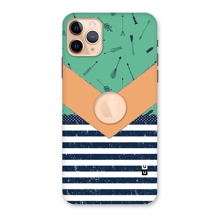 Arrows and Stripes Back Case for iPhone 11 Pro Max Logo Cut