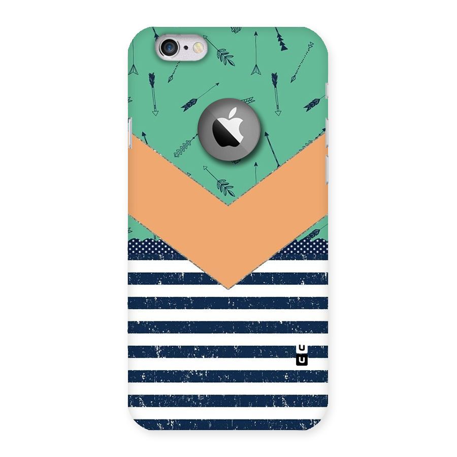 Arrows and Stripes Back Case for iPhone 6 Logo Cut