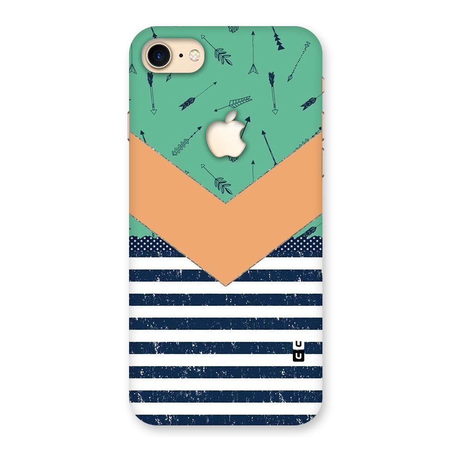 Arrows and Stripes Back Case for iPhone 7 Apple Cut