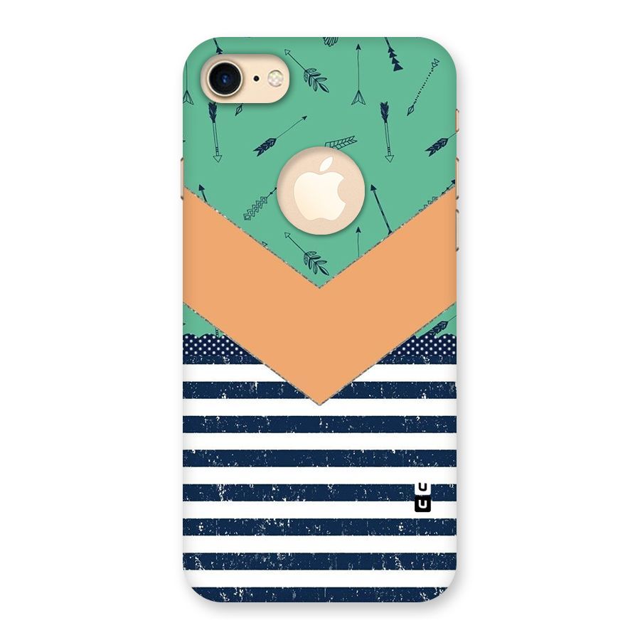 Arrows and Stripes Back Case for iPhone 7 Logo Cut