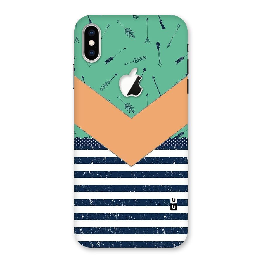 Arrows and Stripes Back Case for iPhone XS Max Apple Cut
