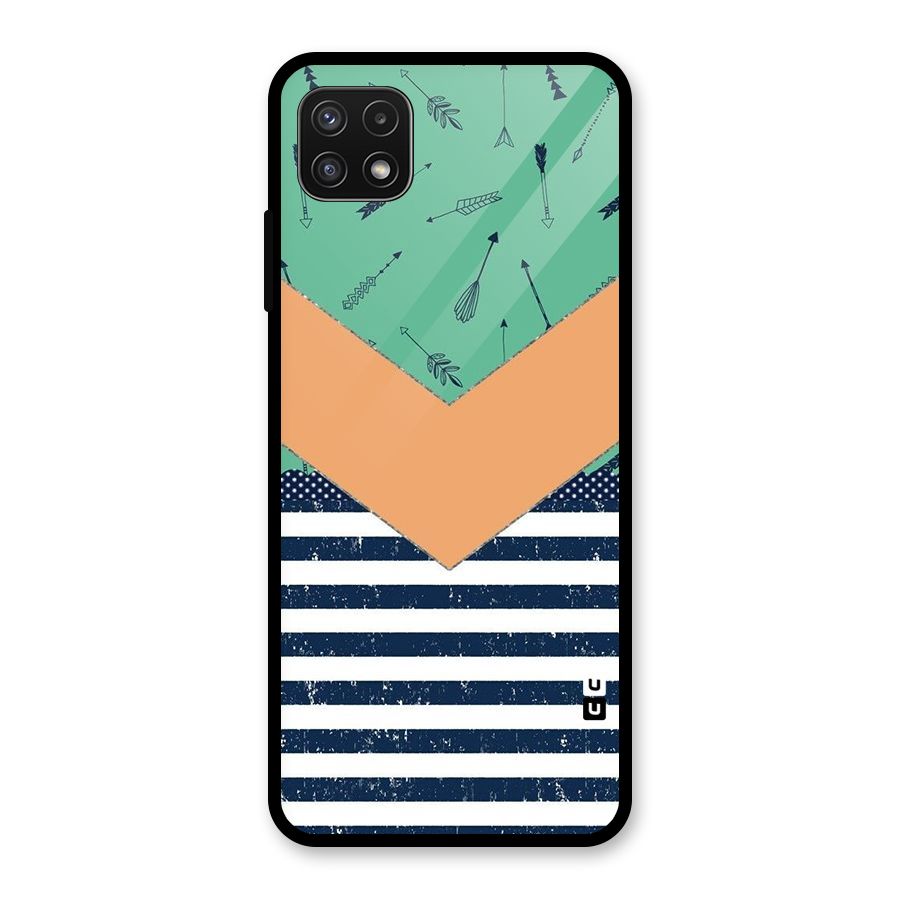 Arrows and Stripes Glass Back Case for Galaxy A22 5G