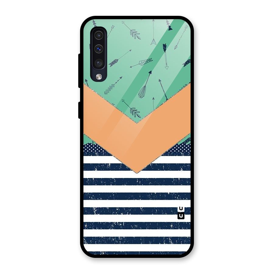 Arrows and Stripes Glass Back Case for Galaxy A30s