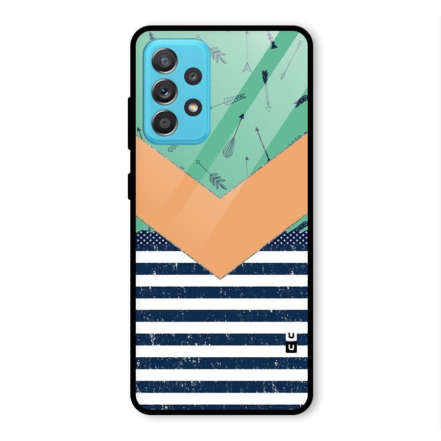 Arrows and Stripes Glass Back Case for Galaxy A52