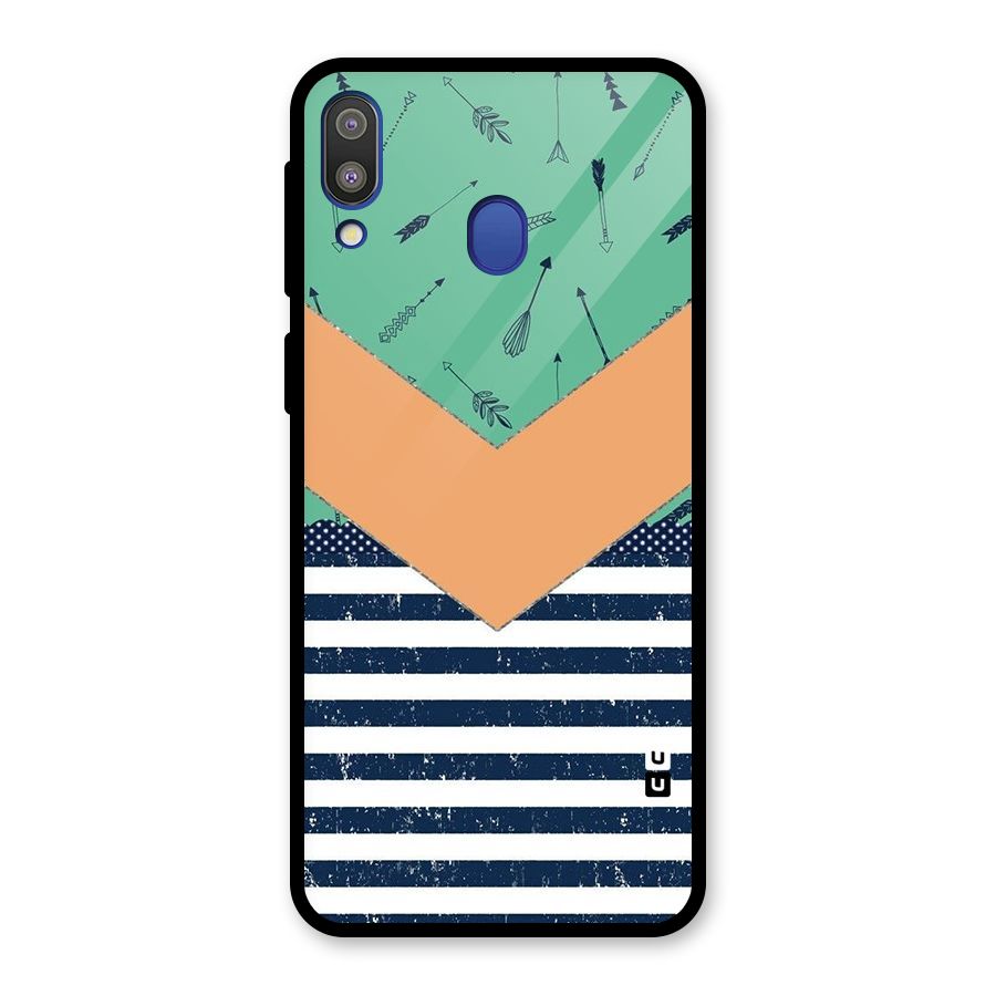 Arrows and Stripes Glass Back Case for Galaxy M20