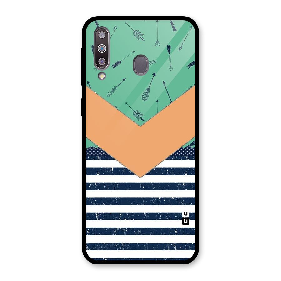 Arrows and Stripes Glass Back Case for Galaxy M30