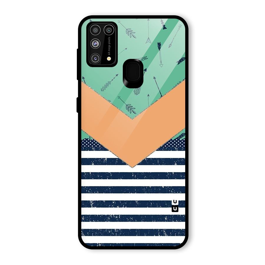 Arrows and Stripes Glass Back Case for Galaxy M31