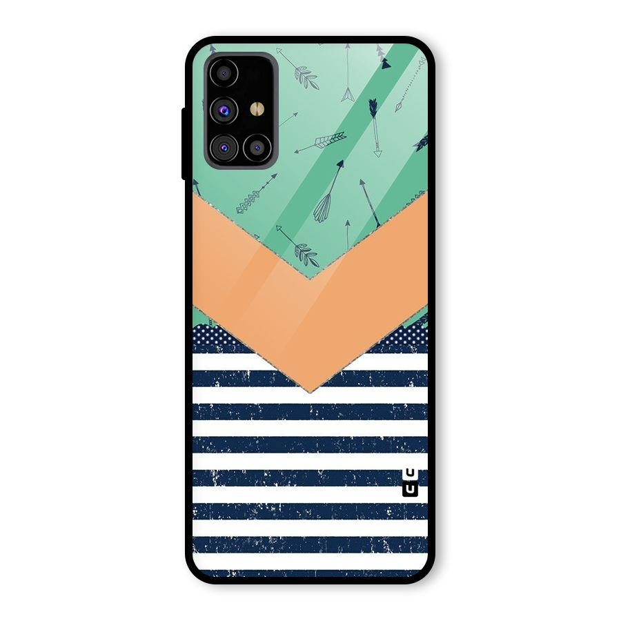 Arrows and Stripes Glass Back Case for Galaxy M31s