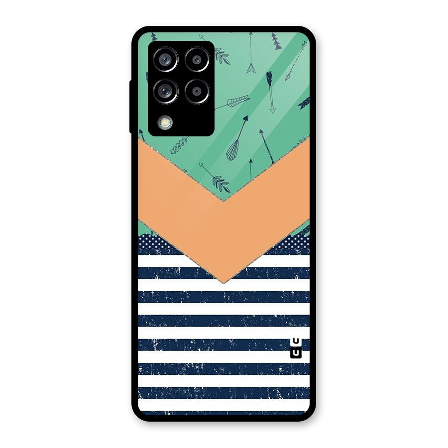 Arrows and Stripes Glass Back Case for Galaxy M53 5G