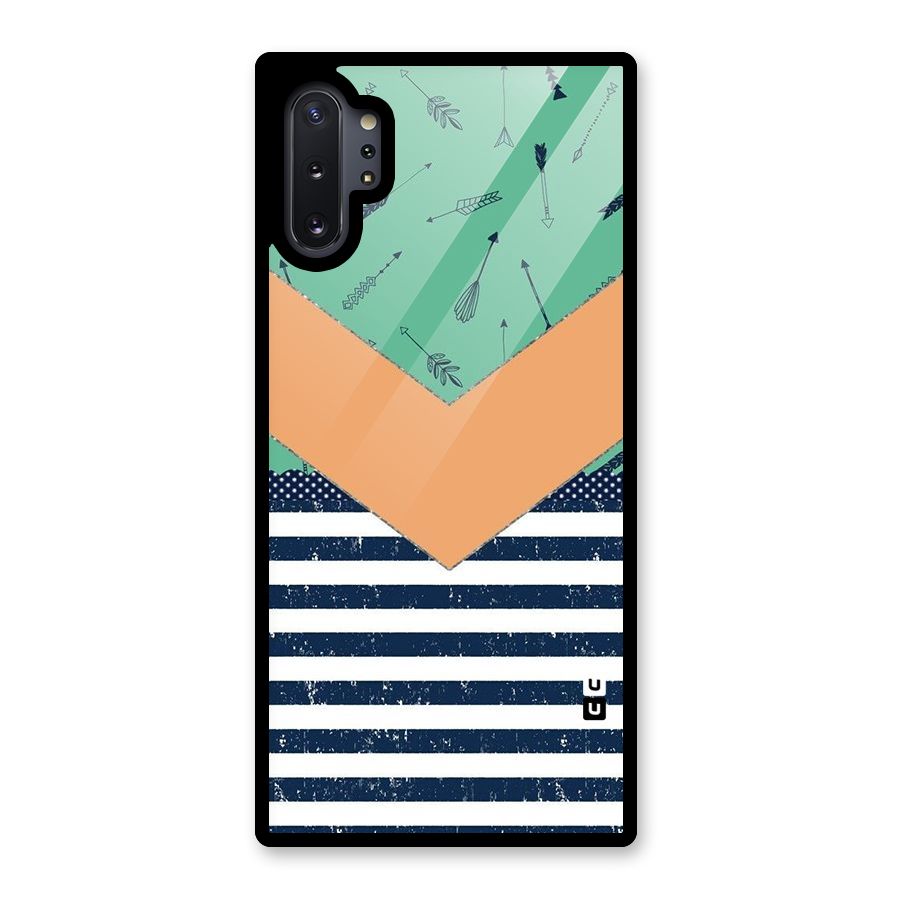 Arrows and Stripes Glass Back Case for Galaxy Note 10 Plus