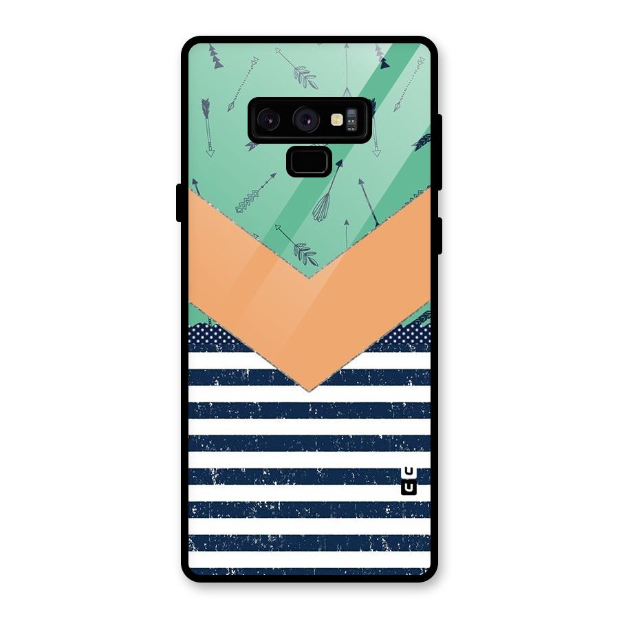 Arrows and Stripes Glass Back Case for Galaxy Note 9