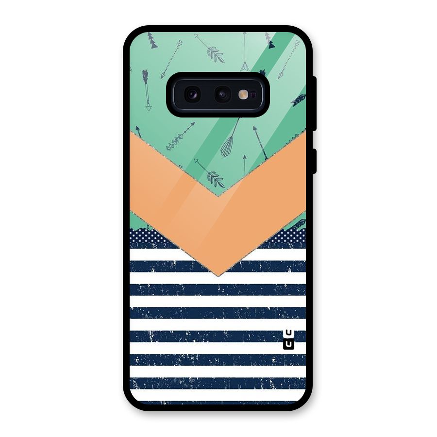 Arrows and Stripes Glass Back Case for Galaxy S10e