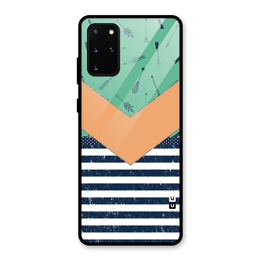 Arrows and Stripes Glass Back Case for Galaxy S20 Plus