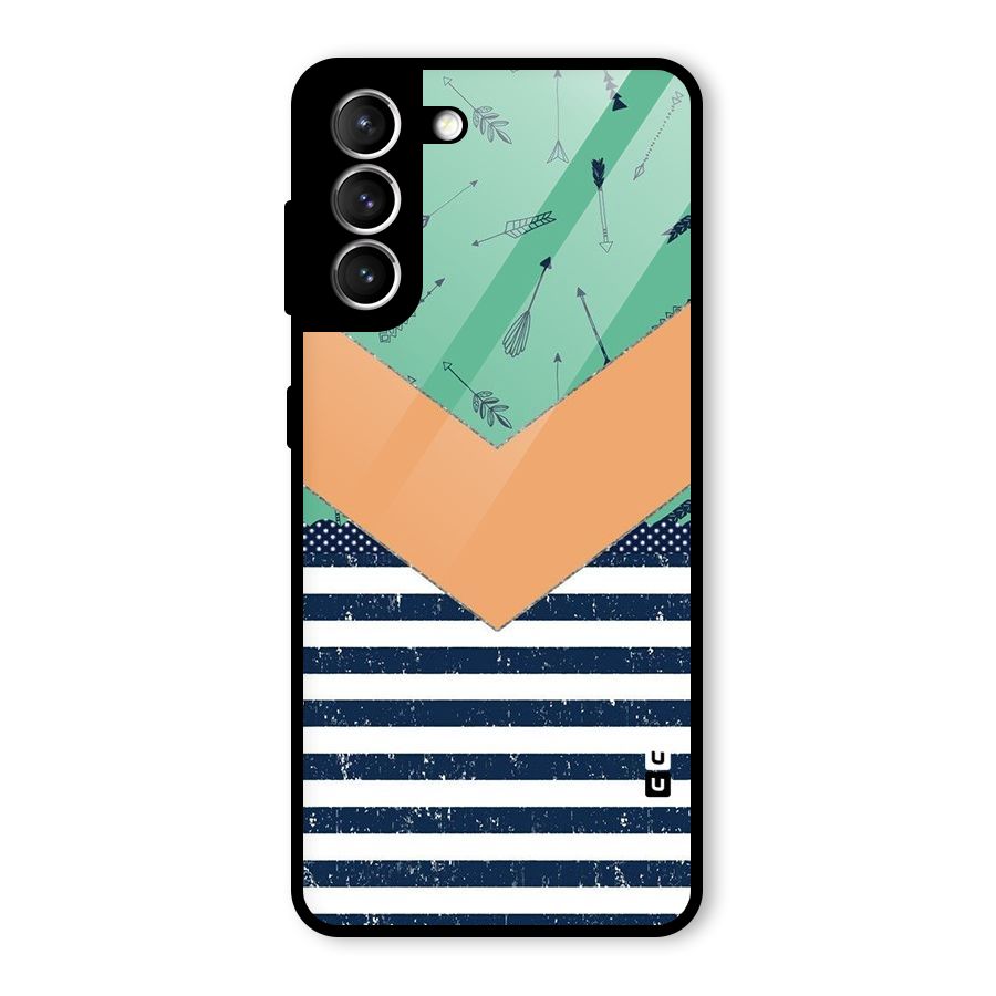 Arrows and Stripes Glass Back Case for Galaxy S21 5G