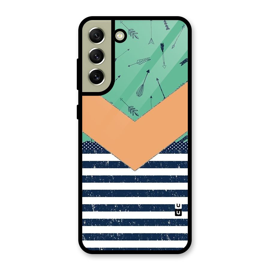 Arrows and Stripes Glass Back Case for Galaxy S21 FE 5G