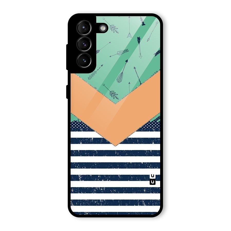 Arrows and Stripes Glass Back Case for Galaxy S21 Plus