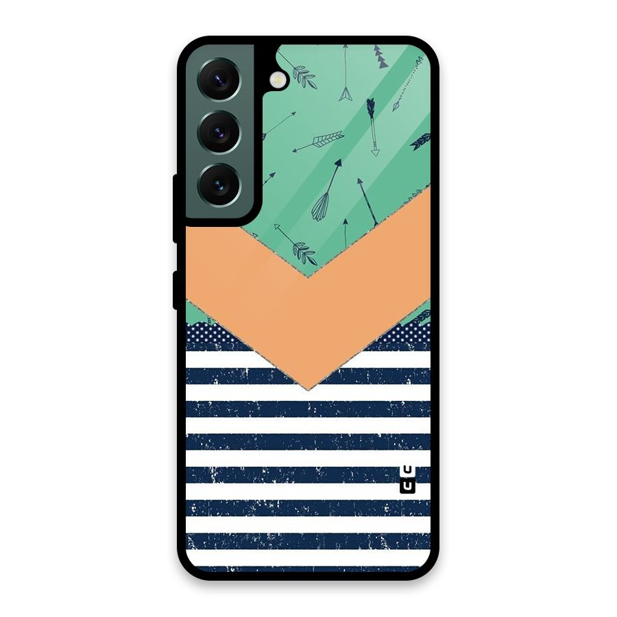 Arrows and Stripes Glass Back Case for Galaxy S22 5G