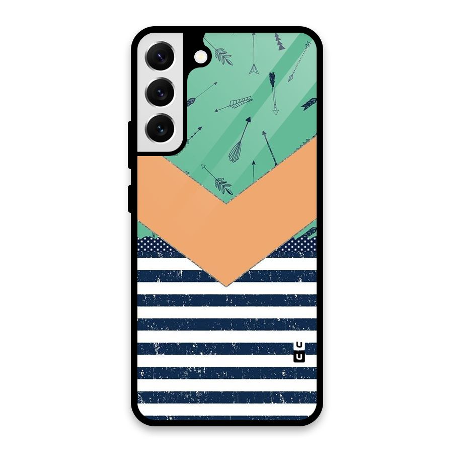 Arrows and Stripes Glass Back Case for Galaxy S22 Plus 5G