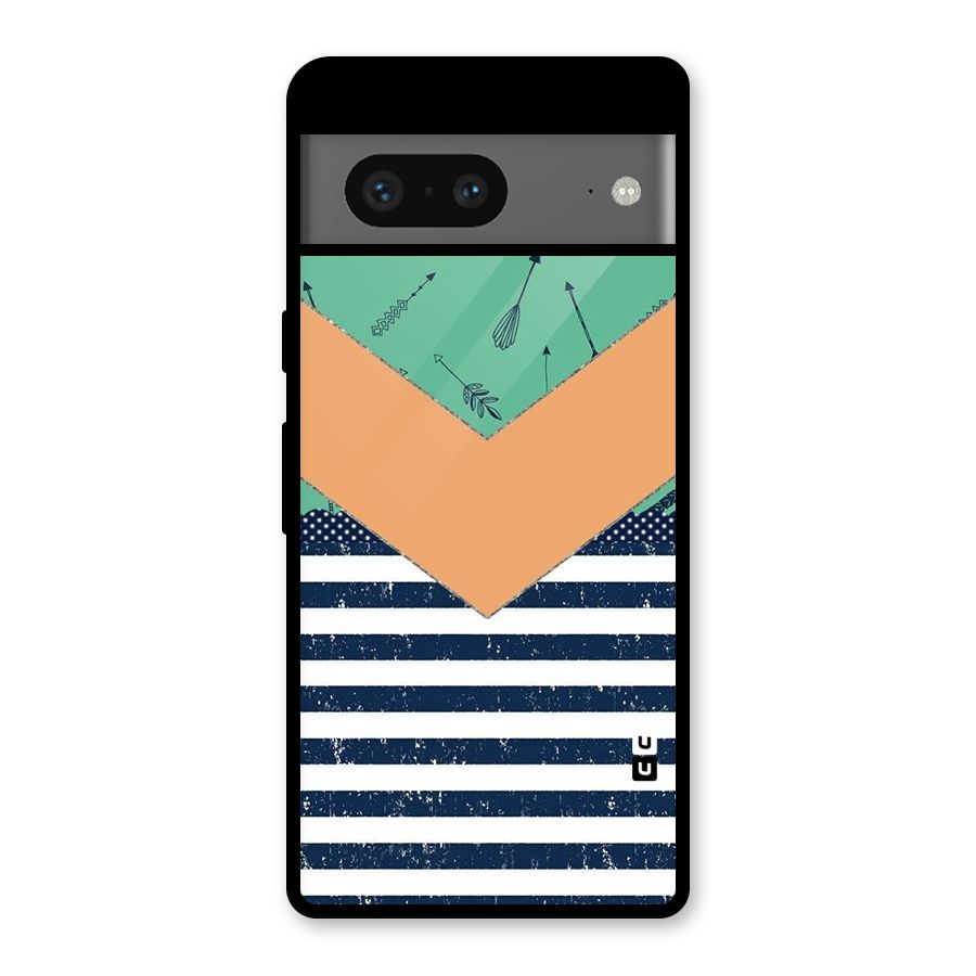 Arrows and Stripes Glass Back Case for Google Pixel 7