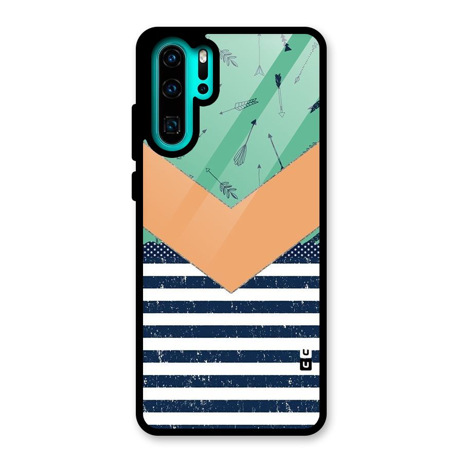 Arrows and Stripes Glass Back Case for Huawei P30 Pro