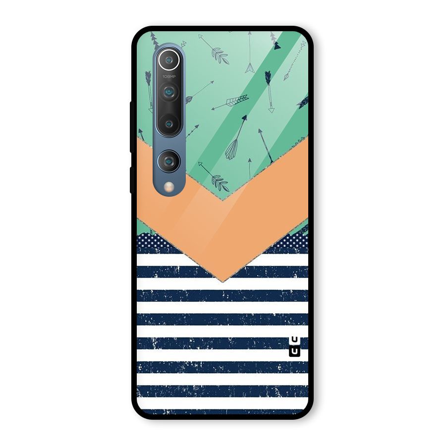 Arrows and Stripes Glass Back Case for Mi 10