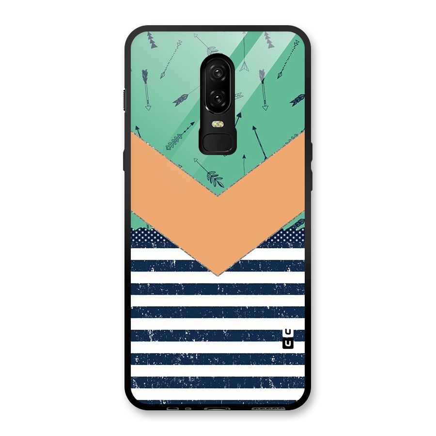 Arrows and Stripes Glass Back Case for OnePlus 6