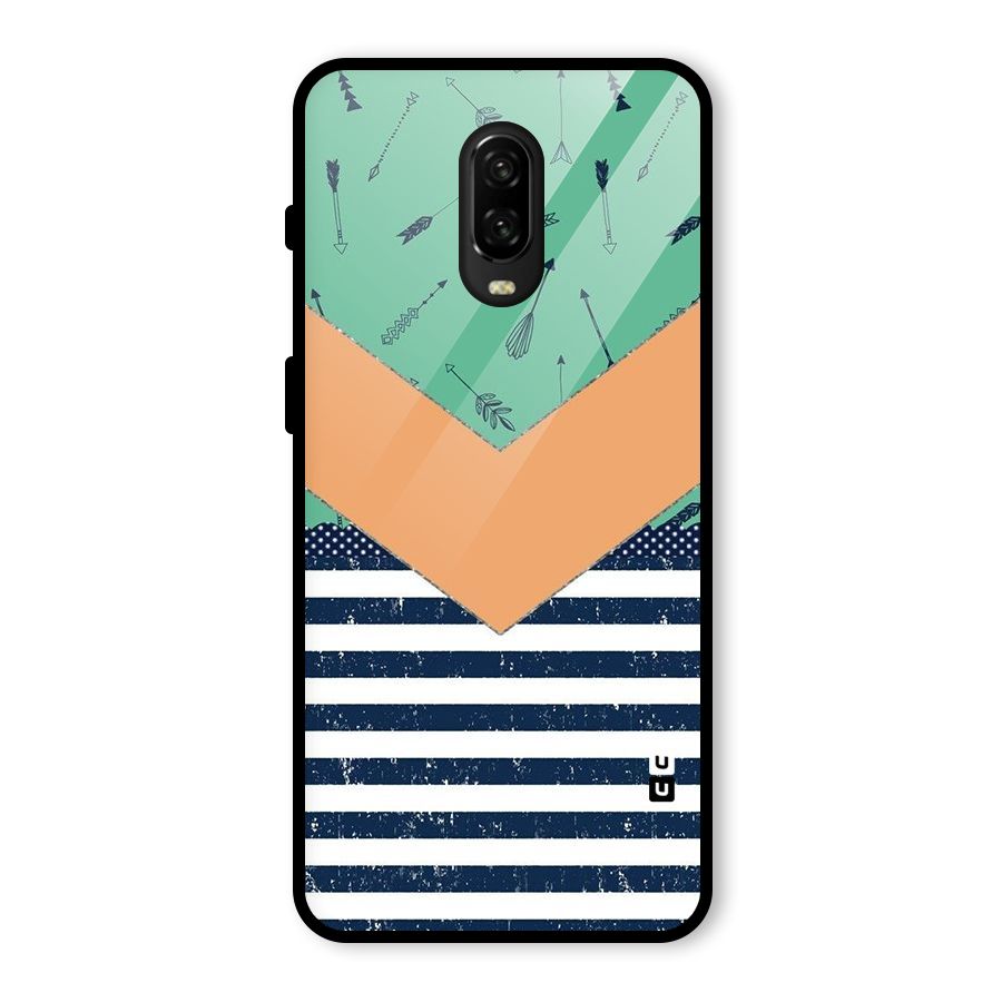 Arrows and Stripes Glass Back Case for OnePlus 6T