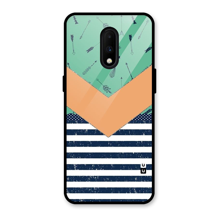 Arrows and Stripes Glass Back Case for OnePlus 7