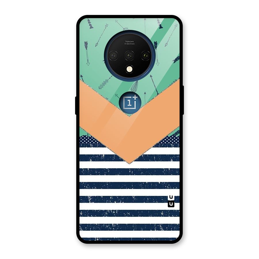 Arrows and Stripes Glass Back Case for OnePlus 7T