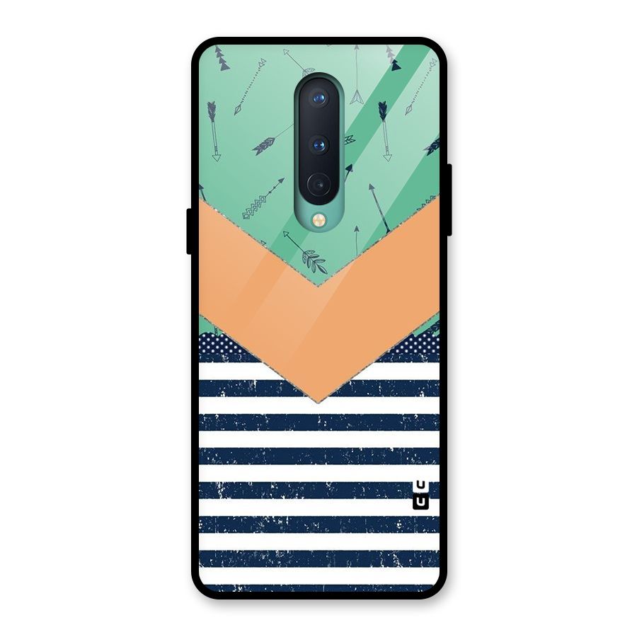 Arrows and Stripes Glass Back Case for OnePlus 8