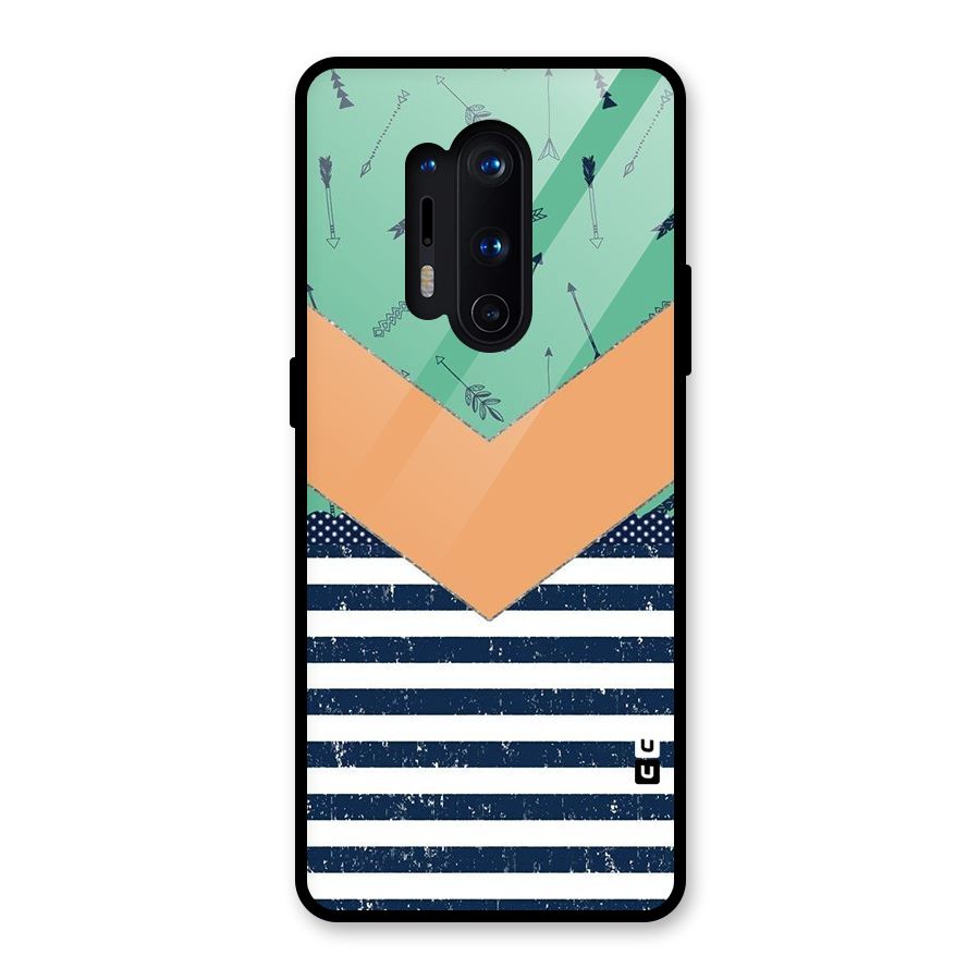 Arrows and Stripes Glass Back Case for OnePlus 8 Pro
